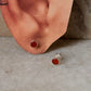925 Sterling Silver Carnelian Tiny Studs 4MM Earrings