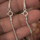Timeless pure silver anklet with a smooth snake chain design