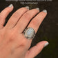 925 Sterling Silver Moonstone Big Oval Handcrafted Ring