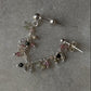 925 Sterling Silver Multi Tourmaline Dual Chain Connector Earrings