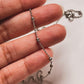 Modern sterling silver satellite chain with small dot links