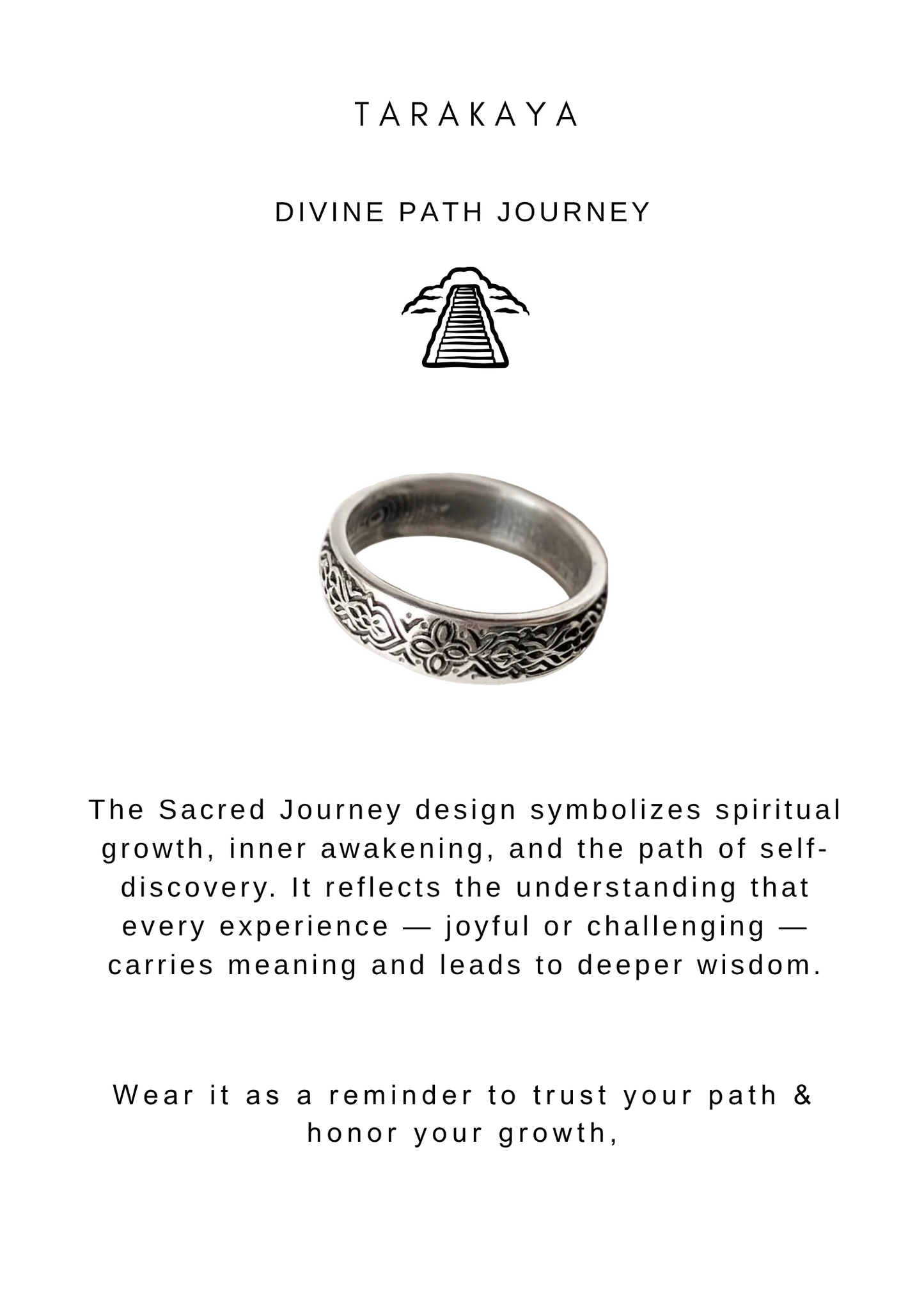 925 Sterling Silver Sacred Journey Ring