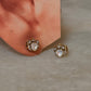 925 Sterling Silver Gold Plated Moissanite Polki Studs Earrings