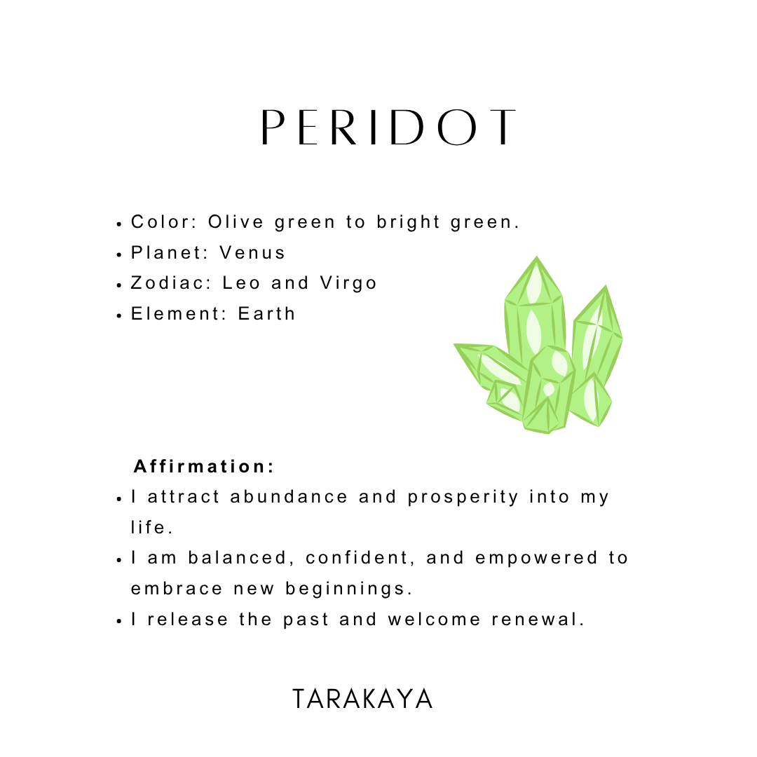 peridot crystal for stylish look
