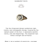 925 Sterling Silver Sun Moon Engraved Signet Ring