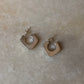 925 Sterling Silver Chunky Italian Square Half Hoops Earrings
