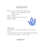 iolite crystal for calmness and mental clarity.