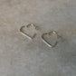 925 Sterling Silver Italian Heart Half Hoops