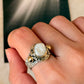 925 Sterling Silver Baroque Pearl Rustic Fusion Handcrafted Ring