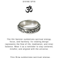 925 Sterling Silver Om/Aum Boho Spinner Men’s Ring