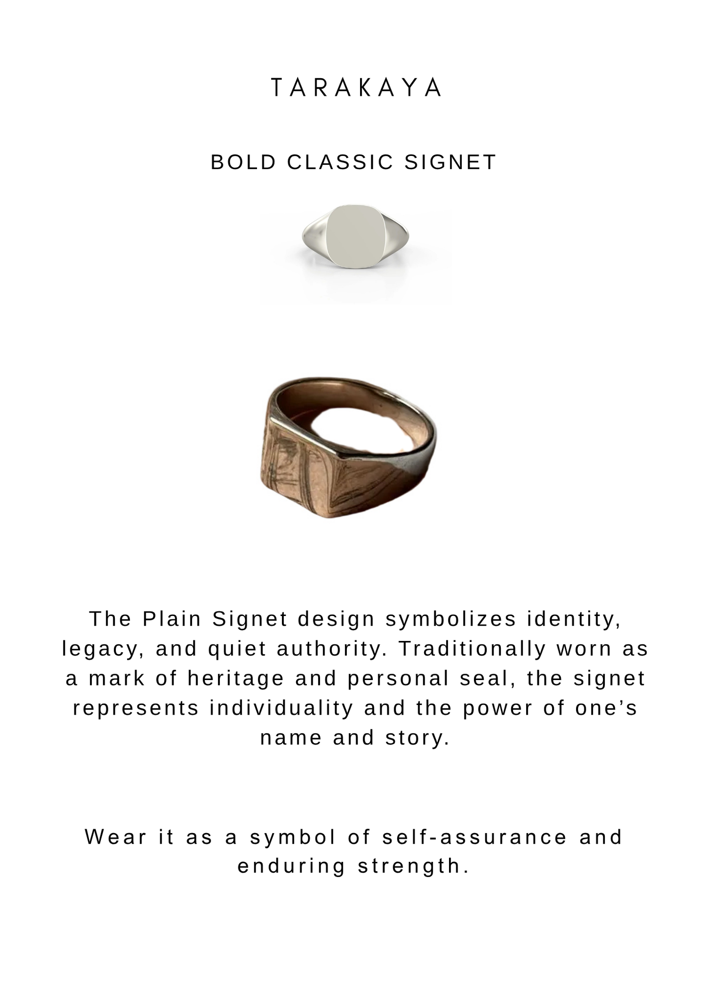 925 Sterling Silver Classic Square Signet Ring