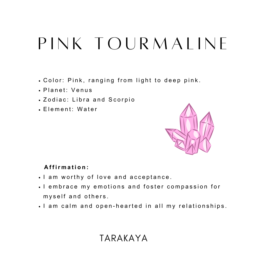 Pink tourmaline crystal for emotional balance and positivity