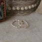 Natural Crystal Stretchy Fresh Water Pearls & Rose Quartz Round Rings