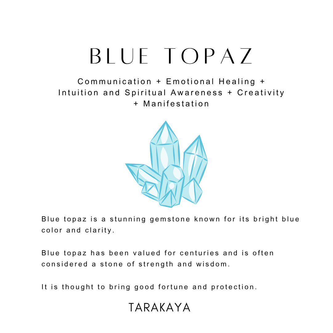 Blue Topaz Crystal Promotes Calm & Relaxation