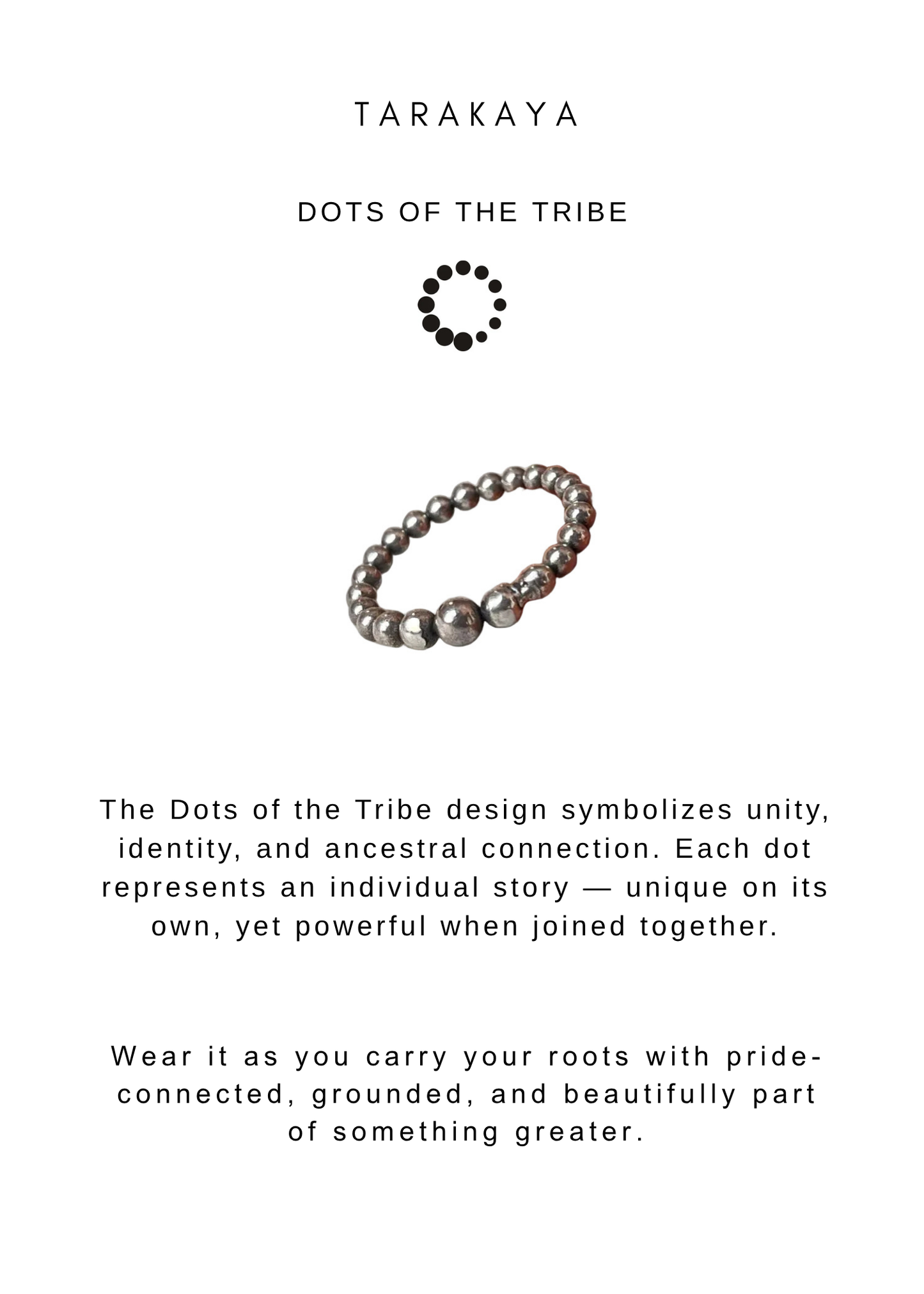 Dots Of The Tribe 925 Sterling Silver Ring