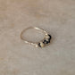 925 Sterling Silver Dalmatian Jasper Crystal - Silver balls Wire Wrapped Handcrafted Ring