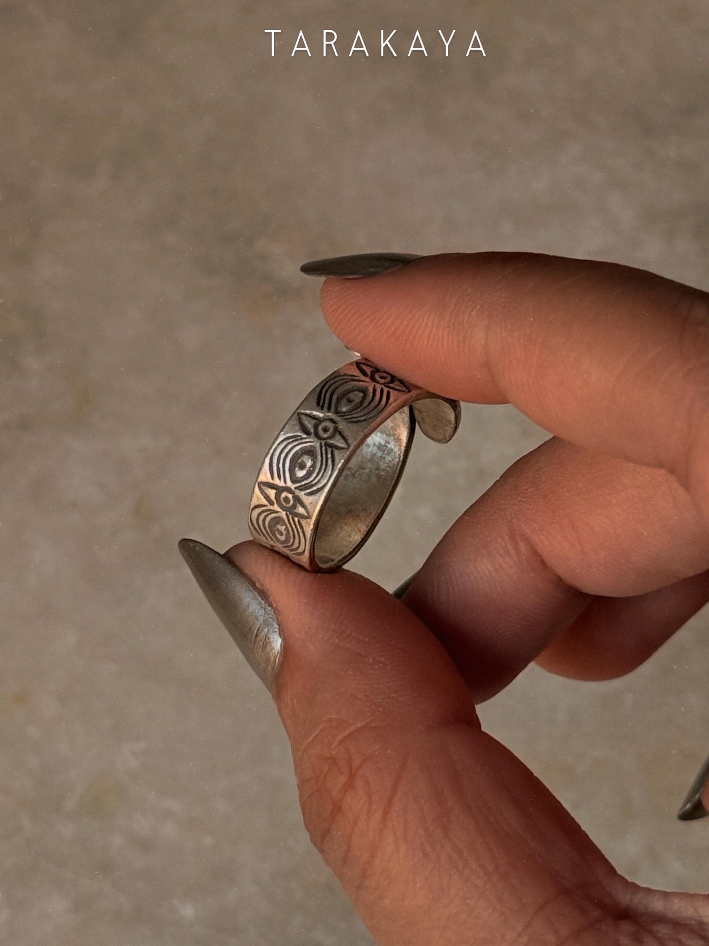 925 Sterling Silver Bohemian Evil Eye For Wander Hill Tribe Handcrafted Adjustable Ring