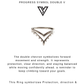 925 Sterling Silver Double Chevron Stack Ring