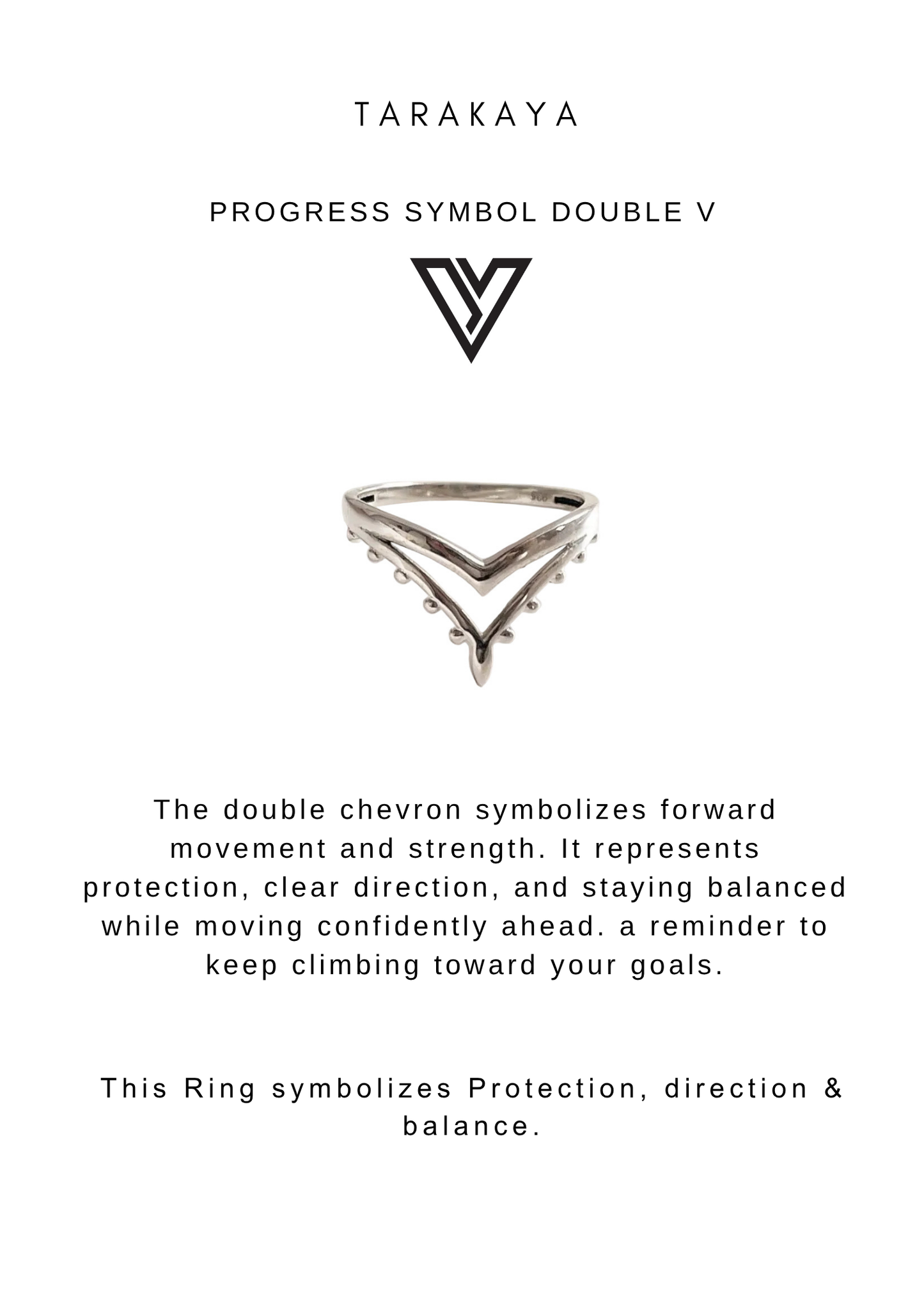 925 Sterling Silver Double Chevron Stack Ring