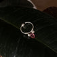 925 Sterling Silver Pink Tourmaline, Fresh Water Pearls Piercing Septum Nose Ring