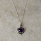 925 Sterling Silver Amethyst Boho Rawa Handcrafted Necklace