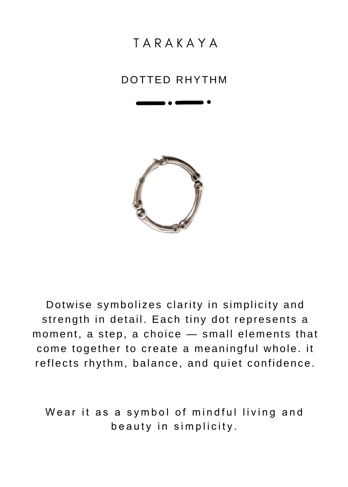 925 Sterling Silver Dot wise Balance & Harmony Ring