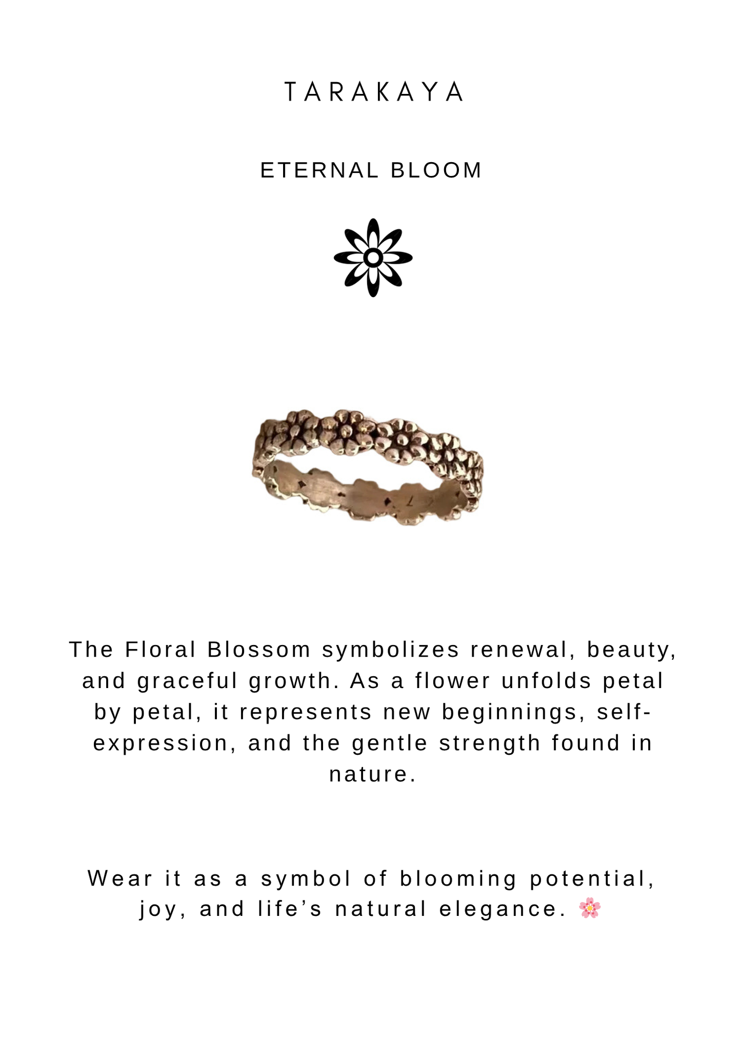 925 Sterling Silver Eternal Blossom Floral Band Ring