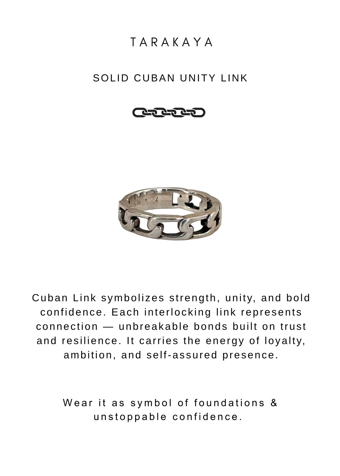 925 Sterling Silver Half Cuban Link Unisex Band Ring