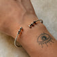 925 Sterling Silver Antique Hill Tribe Handcrafted Floral & Silver Beads Adjustable Kada
