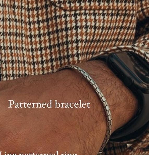 Silver Bracelet with Antique Snake Pattern Design
