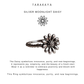 925 Sterling Silver Boho Pretty Daisy Dot Band Ring