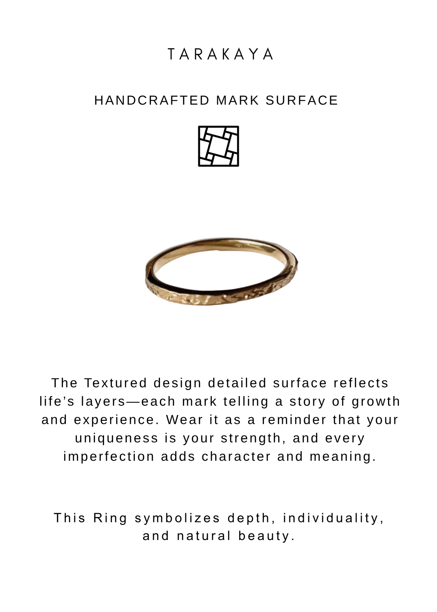 Gold Vermeil Textured Stack Band 925 Sterling Silver Ring
