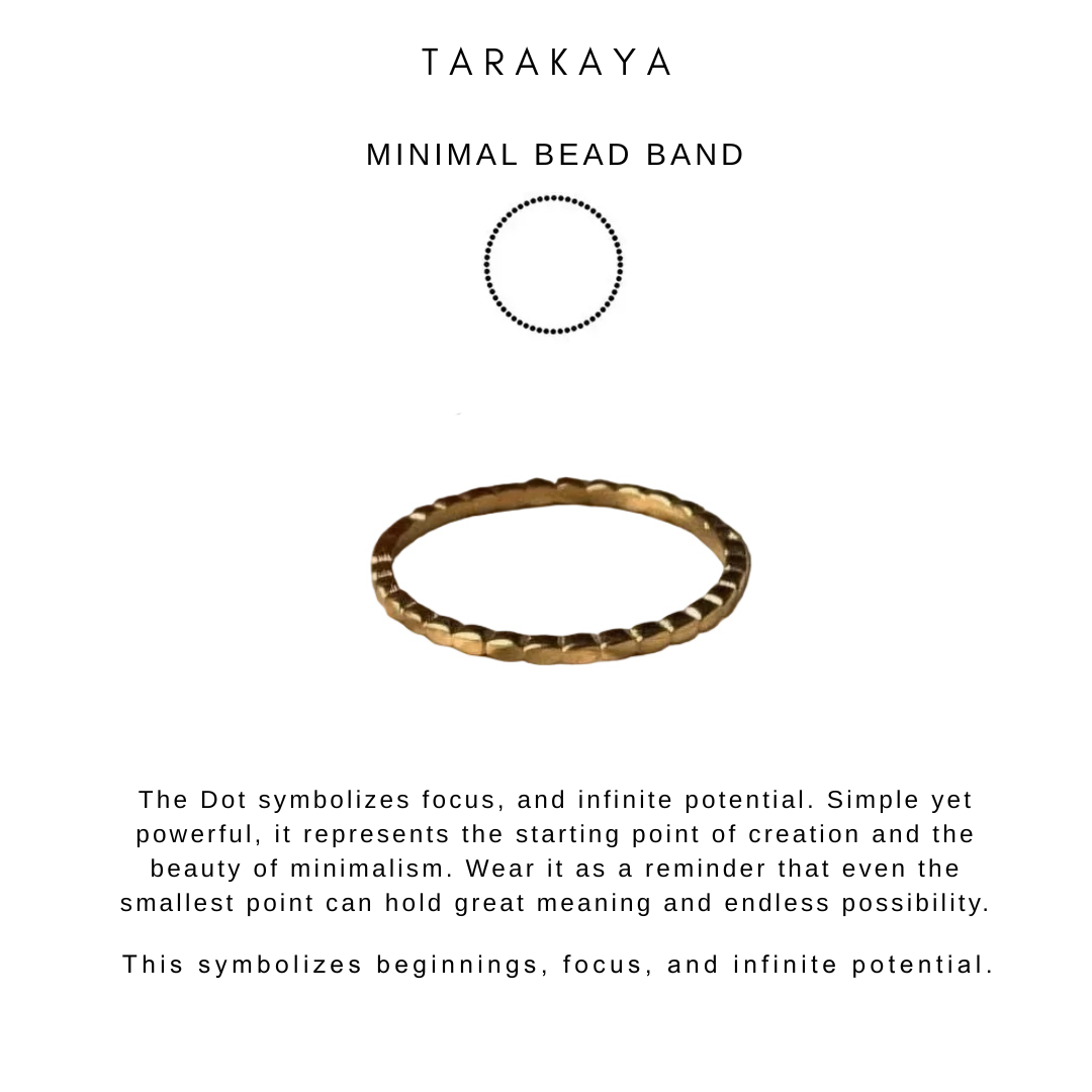 Gold Vermeil Dot Stack Band 925 Sterling Silver Ring