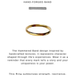 Gold Vermeil Plain Hammered Stack Band 925 Sterling Silver Ring