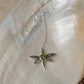 925 Sterling Silver Peridot Dragonfly Dainty Cable Chain Necklace