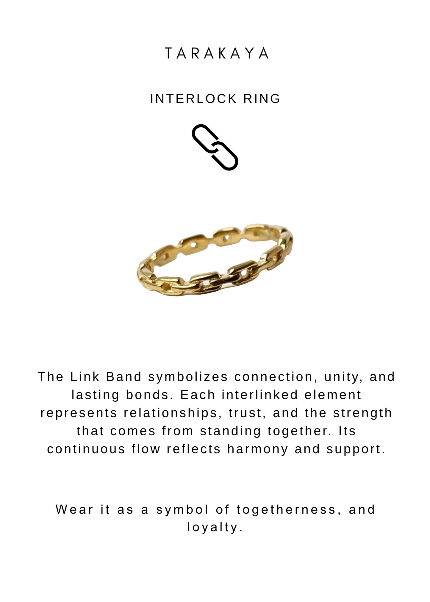 Gold Vermeil Thin Link Stack Band 925 Sterling Silver Ring