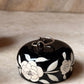 925 Sterling Silver Star Black Onyx Oval Engraved Adjustable Ring