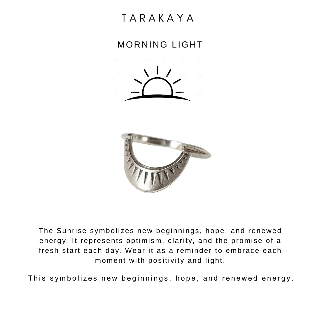 925 Sterling Silver Tribal Sunrays Stack Ring