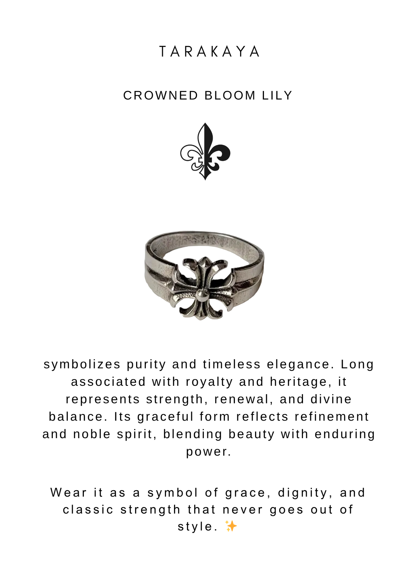 925 Sterling Silver Fleur De Lis Ring
