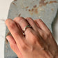 925 Sterling Silver V Hammered Adjustable Stackable Ring