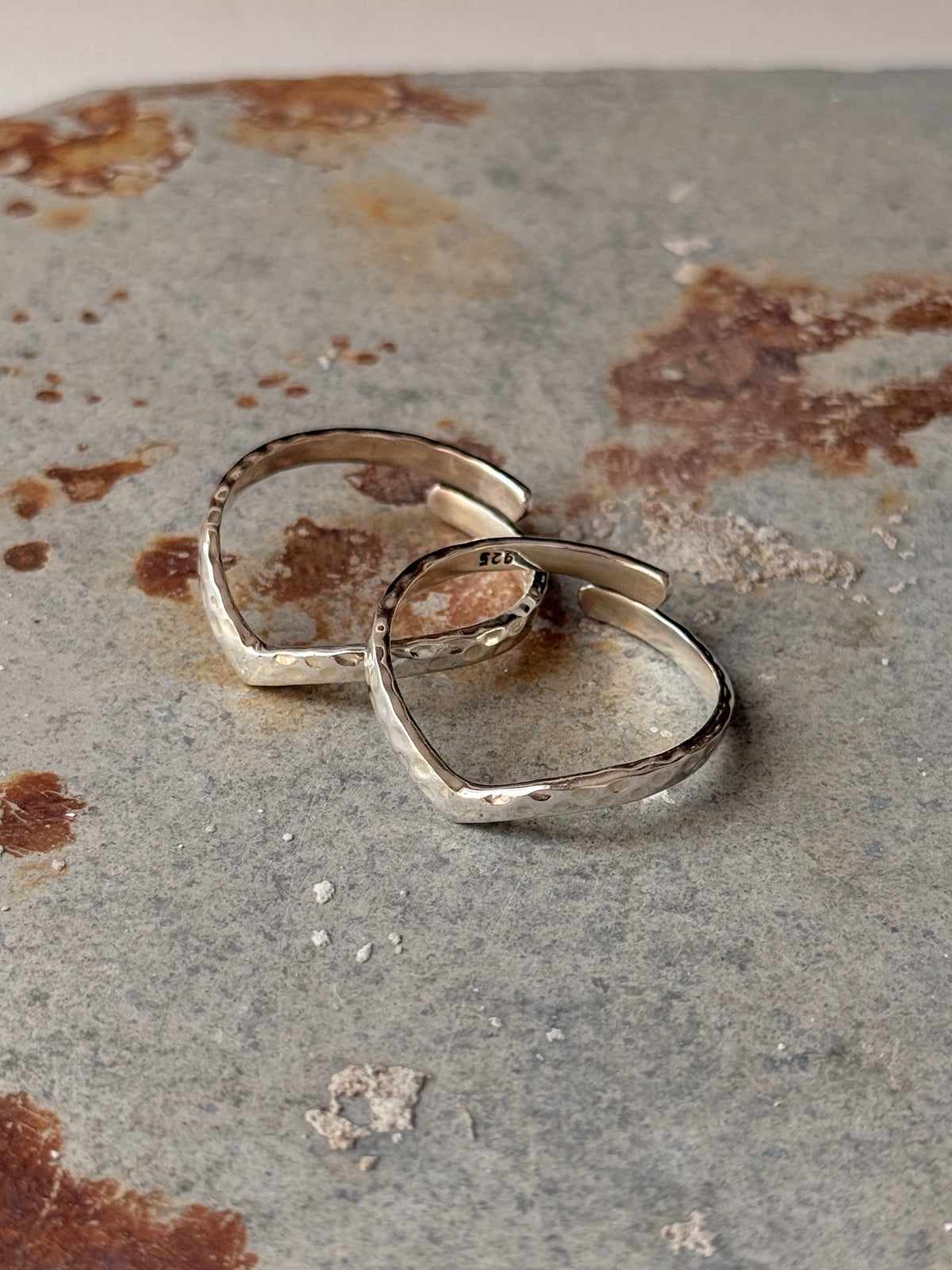 925 Sterling Silver V Hammered Thumb Sturdy Daily Wear Pure Big Toe Ring