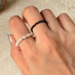 Natural Crystal Stretchy Fresh Water Pearl & Black Spinel Rings