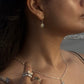 925 Sterling Silver Sunshine Moonstone Earrings & Necklace Set