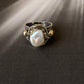 925 Sterling Silver Baroque Pearl Rustic Fusion Handcrafted Ring