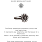 925 Sterling Silver Boho Pretty Daisy Dot Band Ring