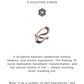 925 Sterling Silver S Sculpture Abstract Ring