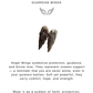 925 Sterling Silver Angel Wings Adjustable Ring