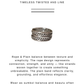 925 Sterling Silver Rope & Plain Stacked Band Ring