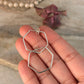 925 Sterling Silver Hexagon Plain Hoops