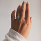 Charming Flower Leaf Ring in Sterling Silver